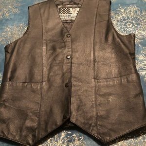 Black Leather Vest